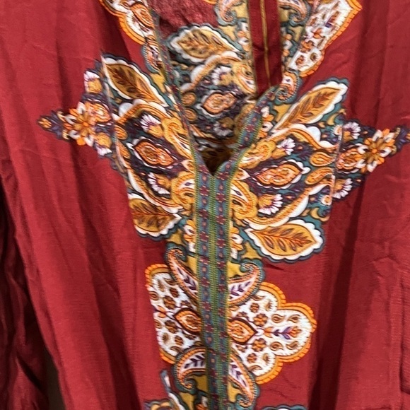 BCBGMAxazria Asymmetric Blouse Printed women’s Long-Sleeve Top size S - Picture 5 of 6